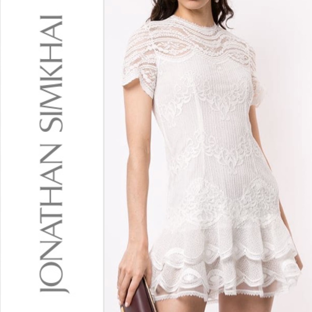 Jonathan Sinkhai White Lace Dress - Size 8 *NWT*